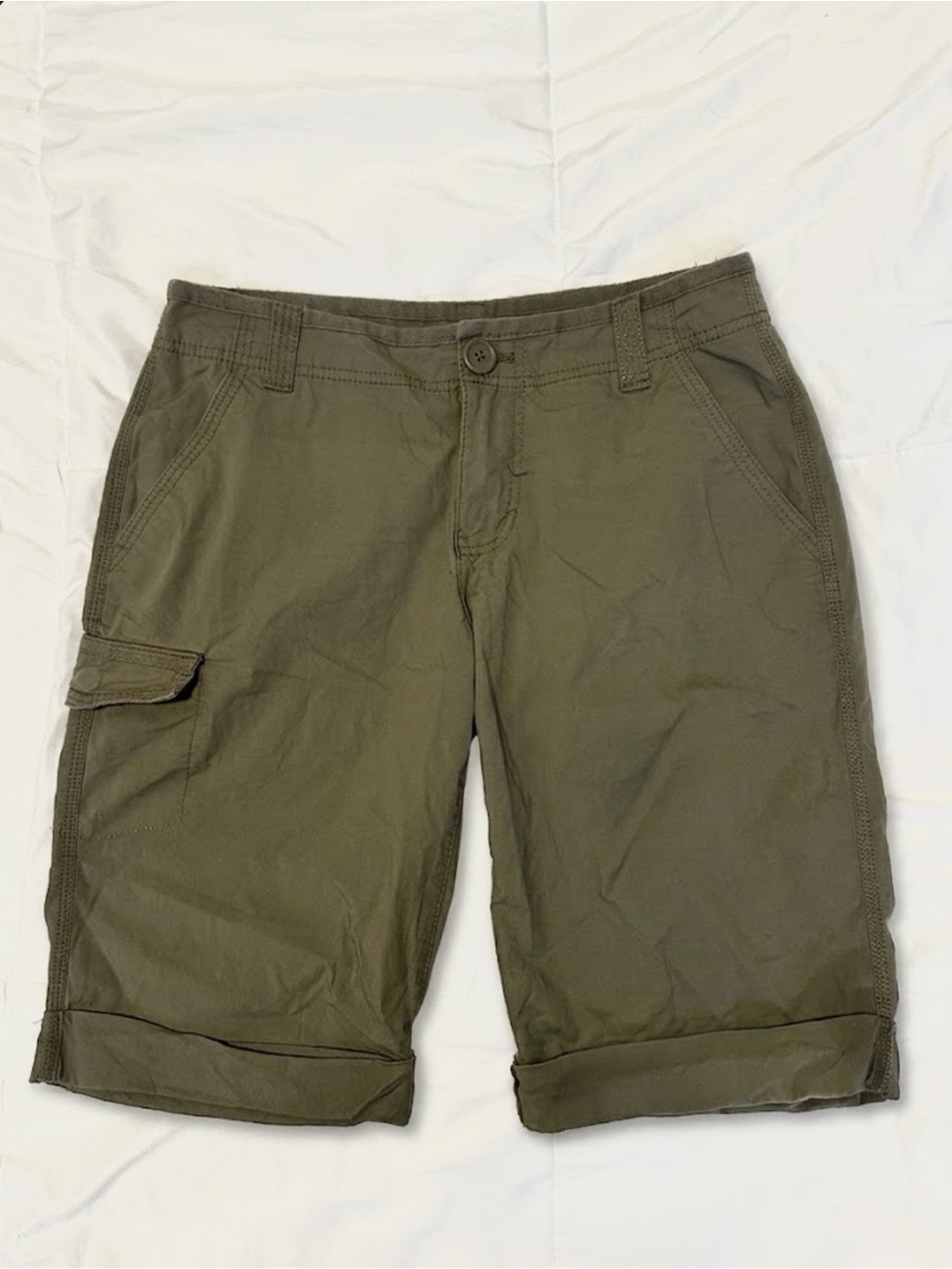 Y2K DKNY Olive Green Cargo Shorts